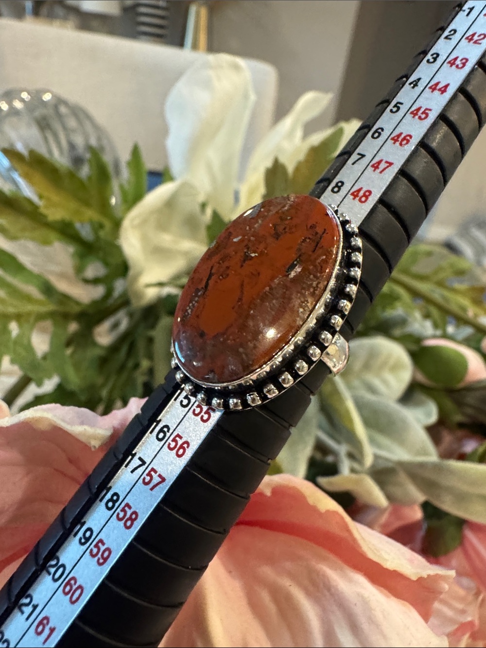 VTG Large Brown Jasper Statement Ring